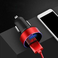 1-3Pcs 5V 3.1A Car Charger Dual USB QC Adapter Cigarette Lighter LED Voltmeter For All Types Of Mobile Cell Phones Quick Charge