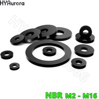 NBR Gasket Nitrile Rubber Oil Resistant Sealing Ring Waterproof Rubber Washers Flat Shock Absorbing O Ring Tap Seal M4 - M18
