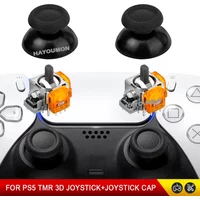 Anti-Drift TMR Electromagnetic Joystick with Grip Cap for PS5 Controller 3D Analog ThumbStick Game Accessories Replacement