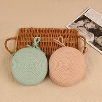Shoulder Bags Handbag Knit Round Rattan Woven Straw Bag Summer Beach Bag Straw Handbag