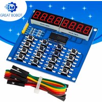 TM1638 Digital LED Display 8-Bit Digital Tube Board 3-Wire 16 Keys 8 Bits Keyboard Scan And KEY LED Module For Arduino