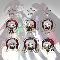 Freak Circus Pierrot 6cm Acrylic Stand Keychain Anime Game Character Bag Charm Pendant Otaku Collectible Gift