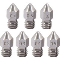 1.75mm MK8 Stainless Steel Nozzle Extruder Printing Head For Anet A8 A8Plus CREALITY Ender 3 3S Pro V2 CR10 3D Printer 0.2-1.0mm