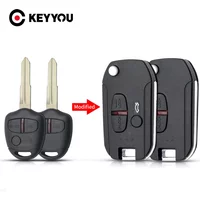 KEYYOU For Mitsubishi Pajero Sport Outlander Grandis ASX MIT11/MIT8 Blade 2/3 Buttons Remote Car Key Shell