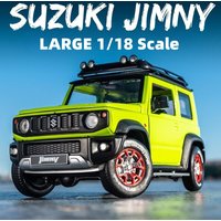 1/18 Suzuki Jimny SUV Toy Car Model CCA Diecast Toy Vehicle Miniature Sound & Light Doors Openable Collection Gift For Boy Kid