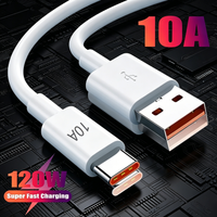 10A 120W USB Type C Fast Charging Cable USB Data Sync Cord Super Fast Charge Mobile Phone Cord for Samsung Xiaomi Huawei OPPO