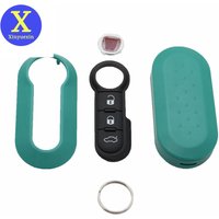 Xinyuexin Car Key Fob Shell Cover Case for FIAT 500 500L 500X Abarth 3 Buttons Remote Folding Key with Key Pad Car Accessories