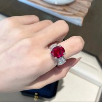 Luxury-Style Cupid's Arrow Ruby 925 Sterling Silver Ring - Elegant and Fashionable Women's Jewelry Accessory