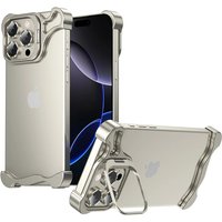 Metal Frameless Bumper Lens Holder Shockproof Case for IPhone 17 Air 16 15 14 Pro Max 16Pro 17Pro Heat Dissipation Phone Cover