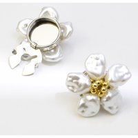 2PCS Pearl Cufflinks Shirt Button Covers for Women Men Elegant Decoration Clothes Jewelry Accessories