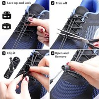 Men and Women No Tie Shoe Laces Spring Button Up Elastic Shoelaces Shoe Sneakers Classics Solid Color Shoelace Accessories