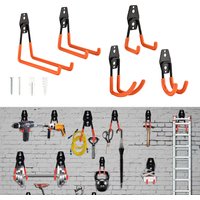 AliExpress NONE Heavy Duty Metal Hooks Wall Mounted Garage Organizer Hooks Bicycle Hooks Wall Mounted Non-Slip Storage Hooks Garden Storage Tool