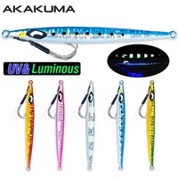 1pc Metal Jig Fishing Lure 30g-90g Luminous Crescent Eye Sinking Bait Artificial Hard Bait for Tenggiri Barracuda Sea Fishing