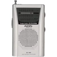 Battery Operated Portable Radio FM AM Radio with Speaker and Headphone, Emergency Pointer Pocket Radio Good Reception for Elder