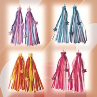 1pair Sparkly Ribbon Style Bike Streamers Lightweight Colorful Handlebar Streamers Playful Bike Tassels Bicycle