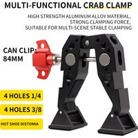 Magic Arm Clamp with 1/4in 3/8in Hole Double Ball Adapter Shoe Mount Super Clip Holder for DSLR Camera Monitor LED Light Mic