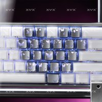 XVX White Butterfly Keycaps OEM Profile IMD Tech Heart Shaped Light Through RGB Friendly 21 Keys DIY Decorative Keycaps