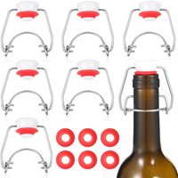 8Pcs Bottles Cap Home Plastic Sealer Lid Wine Stoppers Beer Flip Top Swing Cap Portable Bar Tool