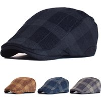 New Arrival Men Hats Winter Vintage Plaid Thick Beret Hat Corduroy Newsboy Cap Men England Gatsby Retro Hat Driver Flat Cap