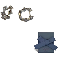 Apm Monaco Synthetic Cubic Zirconia Earrings Unisex Silver WE15327OX