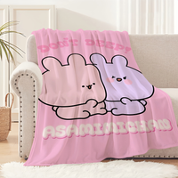 Cute Cartoon A-Asamimichan Blanket Plush Nap Sofa Rug for Living Room Warm Office Bedroom Birthday Home Travel Kid Gifts