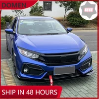 For Honda Civic 10th FK7 Hatchback SI 2&4 Door 2016-2021 3Pcs GR STYLE Car Front Bumper Lip Spoiler Diffuser Body Kits