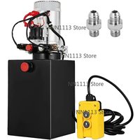 Hydraulic Pump Double Acting Hydraulic Power Unit 12V DC Dump Trailer Pump 3200PSI Hydraulic Power Unit for Dump Trailer 3KW