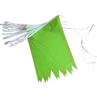 33 Ft fluorescent green Pennant Banner Bunting Solid Triangle Flags String for Festival Wedding Birthday Anniversary Party