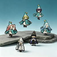 Witch Hat Atelier Magical Apprentice Chibi Character Enamel Pin Set - 6 Piece Bag Brooch Collection for Witchy Style Enthusiasts