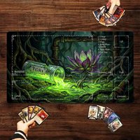 Polluted purple lotus Magic Card Battle Mat MTG Playmat Anti-slip Base 35X60CM gathering gaming mats Board Game Mat for TCG