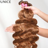 UNice TL412 Blonde Highlight Body Wave Bundles 3Pcs/Pack 100Grams Per Bundle 100% Human Hair Quick Weave Sew In Bundles