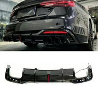For Audi A5 S5 2021-2025 Car Rear Bumper Spoiler Lip Diffuser Modification Part Rear Tail Throat Liner Car Accessories
