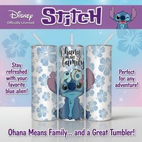 1pc 20oz Disney Stitch & Hibiscus Stainless Steel Tumbler Insulated Travel Mug with Lid & Straw for Office & Outdoor Daily Use
