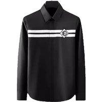 Luxury basic shirt men's long sleeved casual shirt solid color fashion street high-end plus size men's XS-6XL fast shipping