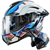 Flip Up Motorcycle Helmet Full Face Dual Lens Off-road Racing Helmet Men Cascos Para Moto Motorbike Helmet DOT Approved