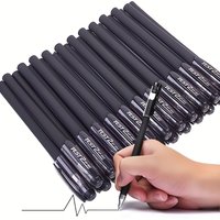 28pcs Set of Quick-Drying Gel Pens, 0.5mm Fine Tip, Black Ink - Ideal for Office and Everyday Use