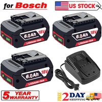 Battery/Charger/working lamp For Bosch 18V 18 volt6.0Ah 6.0AH Li-ion BAT609 BAT610G BAT618 24618-01 for bosch professional 18v