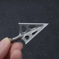 X5 3 Blade Fixed Broadhead Triangle Wide Head Threaded Base One Piece Design for Compound Recurve Bow Hunting Arrow