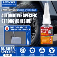 20gsuper glue for quick tire repair, black glue liquid, strong rubber, wear-resistant, non corrosive adhesive, bonded to leather