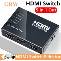 5/3 Port HDMI-compatible Switch With IR Remote 3D VIdeo Switcher 5 In 1 OR 3 IN1 Out HDMI Hub for Xbox PS4 DVD PC Laptop TV