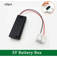 3pcs 3V Battery Box for 2XAAA Train Sand Table LED Light Wiring Model Transformation for DIY Model Making Without Smd Light
