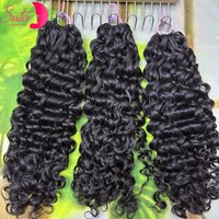 100g/Pack Water Wave Knotless Pre-Separated Crochet Hair Extensions Human Hair Kinky Curly Crochet Feather Human Hair Extensions