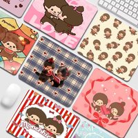Cartoon Kawaii Doll M-Monchhichis 210X260MM PU Leather Mouse Pad Waterproof Desktop Keyboard Desk Pad Gaming Mousepad
