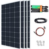 800W Glass Solar Panel Photovoltaic Panel Solar System Balcony Home for Socket 220v 230v Micro Inverter On Grid Solar PV System