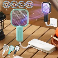 1-5PCS USB Mosquito Swatter Trap Electric Shock Mini Fly Bug Zapper UV Light Portable Insect Racket for Bedroom Pest Control