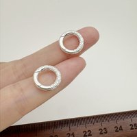 1PCS Solid 925 Sterling Silver 12mm Spring Clasp Round DIY Jewelry Making Cloud Connector Accessories Finding