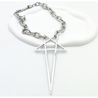 Punk Hip Hop Trend Chain Choker Y2K Fashion Unisex Adult Gothic Star Charms Pendant Necklace Jewelry Accessories Gifts