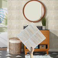 10 PCS Fish Scale Matte Peel-and-Stick Wall Panels, 30 x 30 cm, Waterproof Tiles, Living Room Splashbacks, Wall Decoration