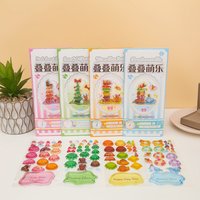 Cute 3D Crystal Stickers Fun Stacking Series Children's Toys Exchange Stickers Relief Stickers Office School Supplies Stationer