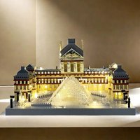 Louvre Museum Micro Mini Building Blocks Set Toy:Cultivates Creativity,Architecture Lover's Delight,Fascinating Experience